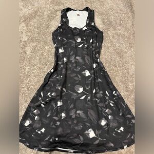 Elegant Black Floral Women's Active Dress